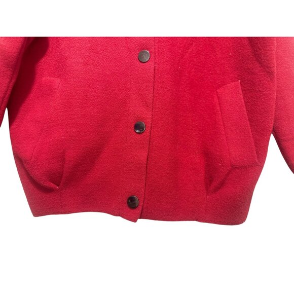 Rare 60s 70s Sweater Hoodie Japanese Style Red Size M/L Handmade Snap Button - Picture 16 of 16